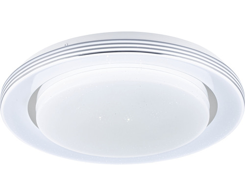 LED plafondlamp 24W 750 lm RGB Ø 37,5 cm SpacyColor chroom + afstandsbediening + regenboogeffect + instelbaar wit + nachtlampfunctie