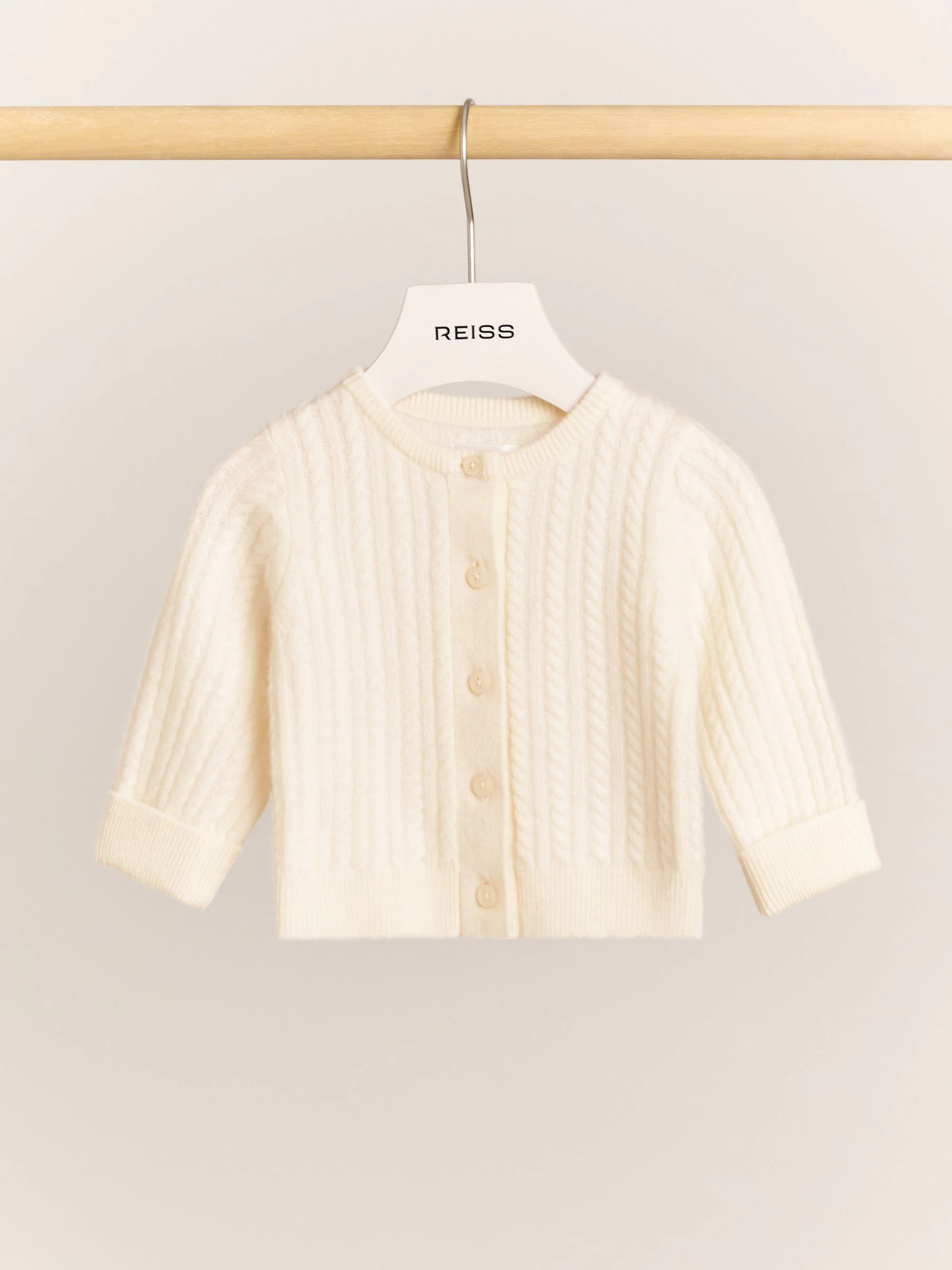 Reiss Dorian 100% Cashmere Cable-Knit Cardigan