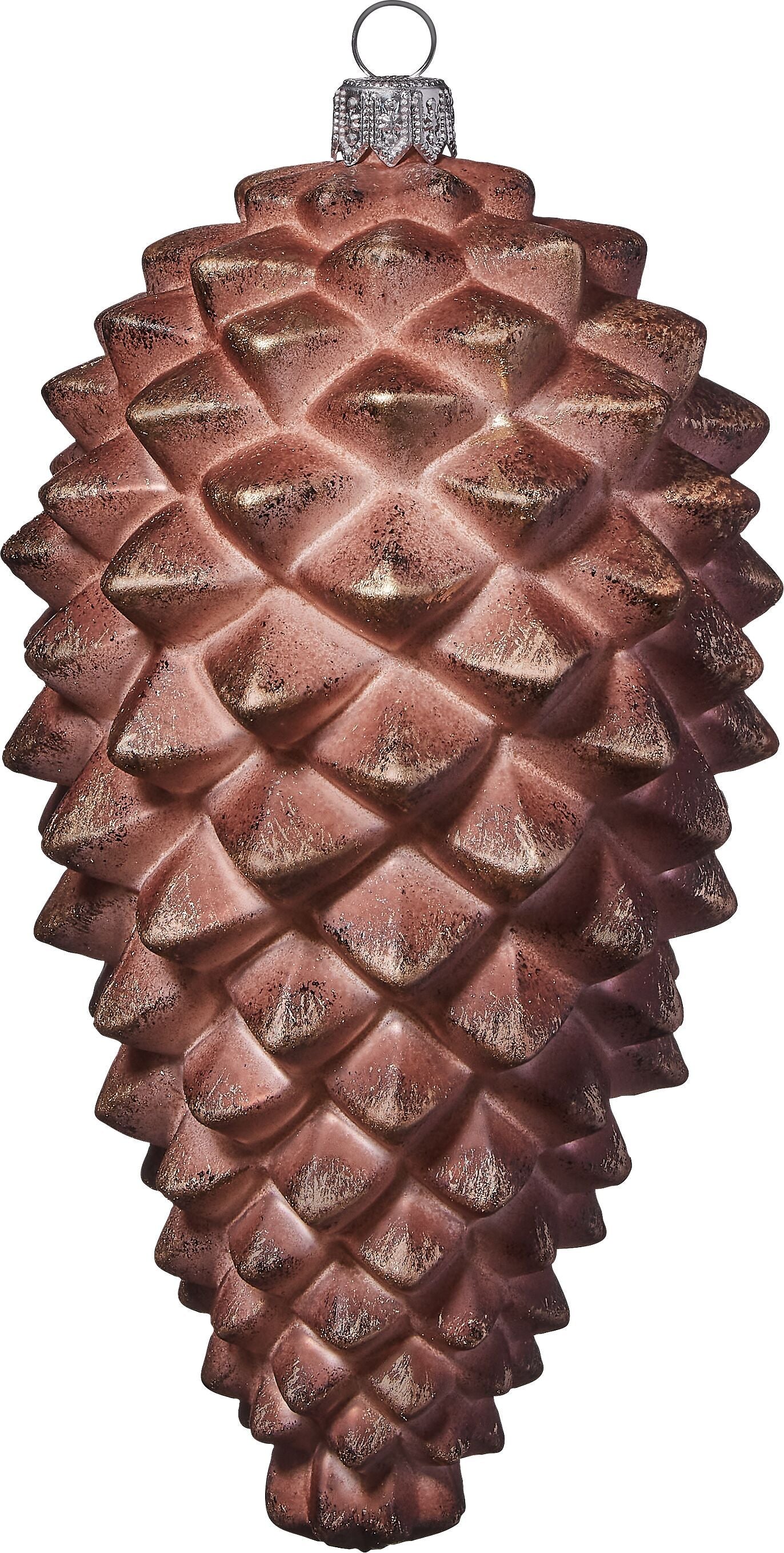 PINECONE Glasfigur - Braun / H: 8.0 cm
