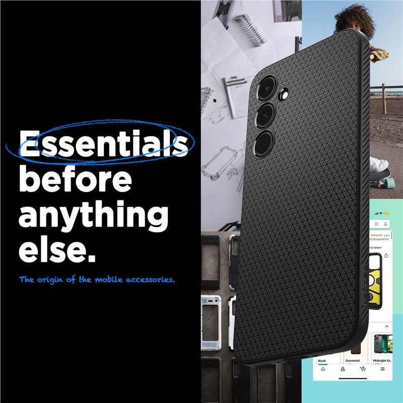 Samsung Galaxy A55 Liquid Air Case Gummi Hülle (ACS07526) - Schwarz