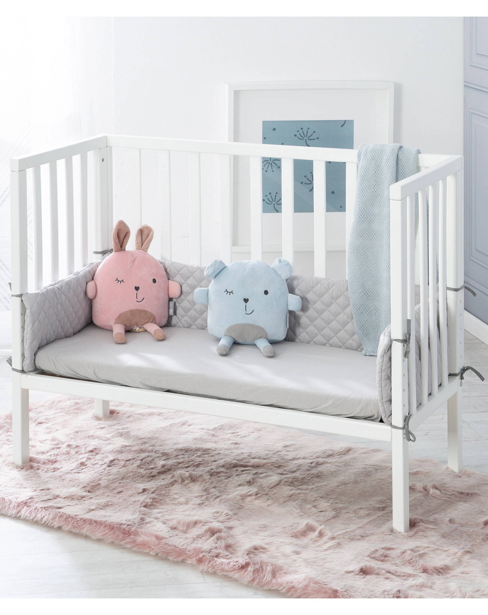 Beistellbett ROBA STYLE 76 x 100 cm (Farbe: weiß)