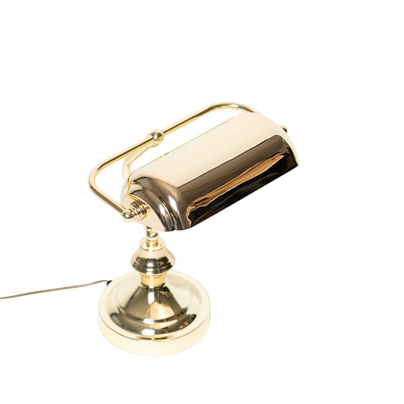 Klassieke tafellamp/notarislamp messing - Banker