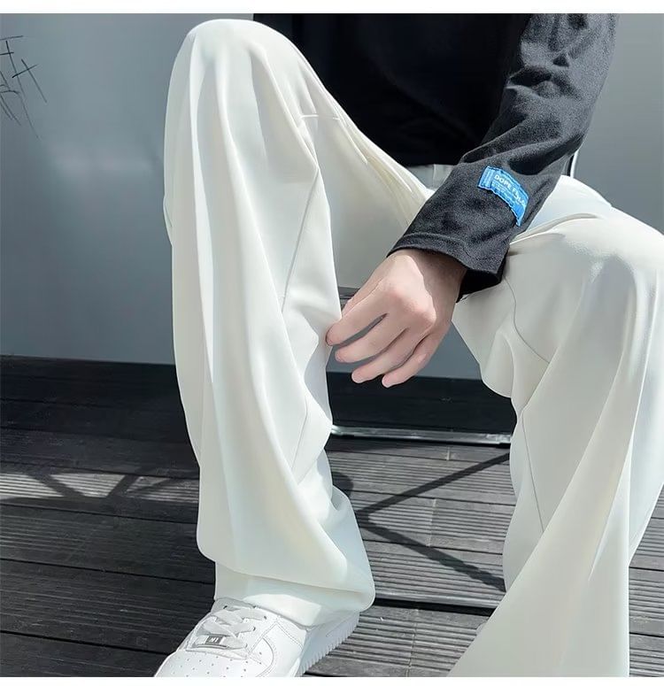 GRAYCIOUS - Mid Rise Plain Loose Fit Broek