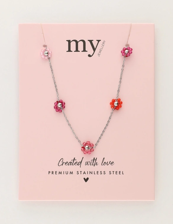 My Jewellery Sunrocks ketting met bloemen MJ12203