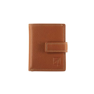Portefeuille compact Dakota - cognac - label M