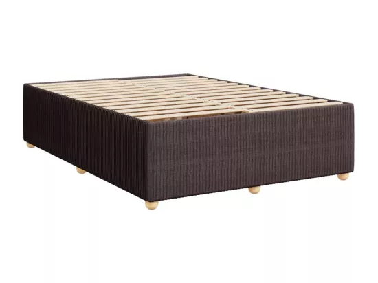 Sommier tapissier avec matelas Marron foncé 160x200 cm