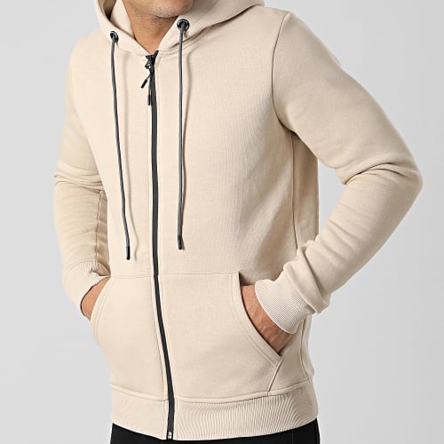 Sweat Zippé Capuche 9109 Beige