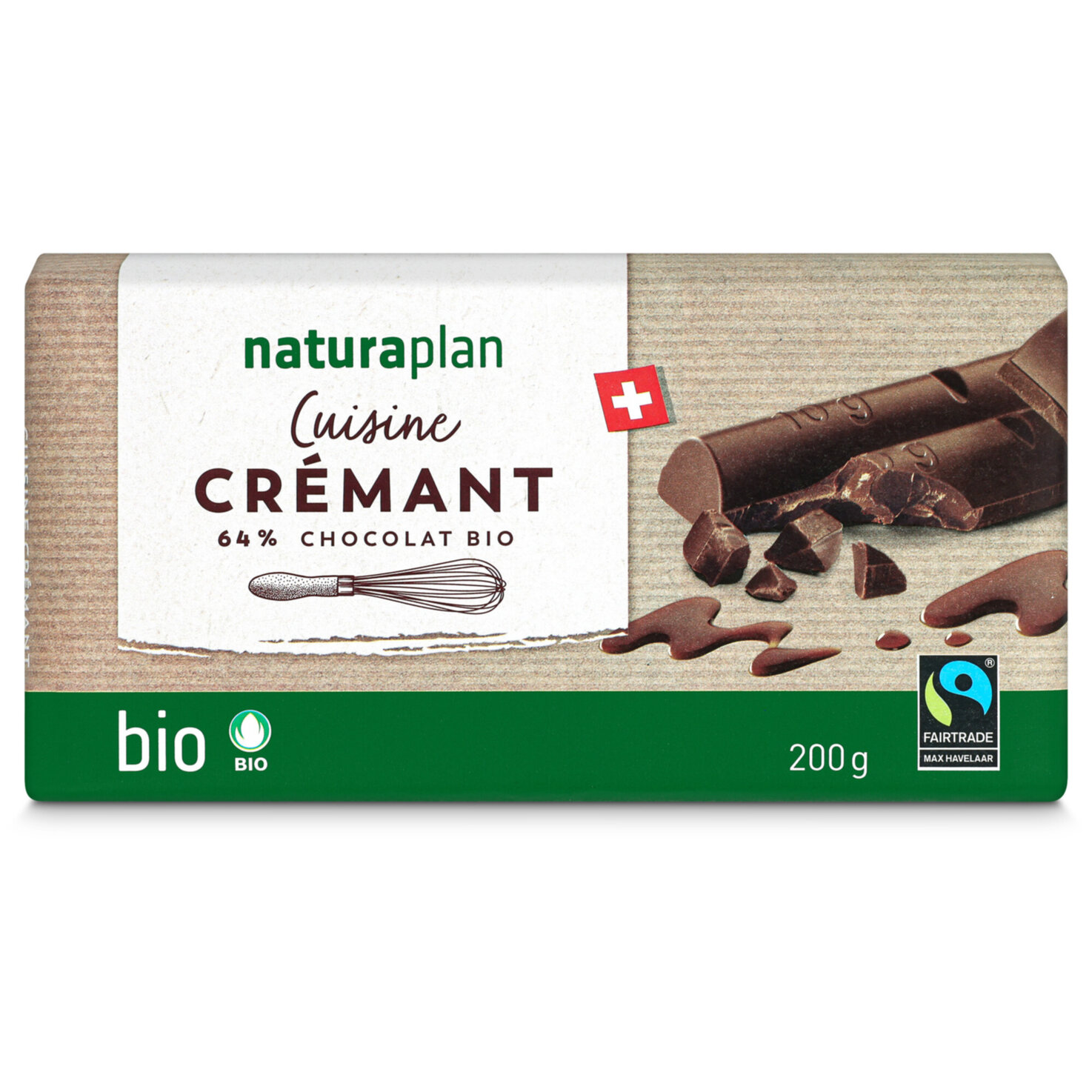 Naturaplan Bio Crémant Backschokolade 64%