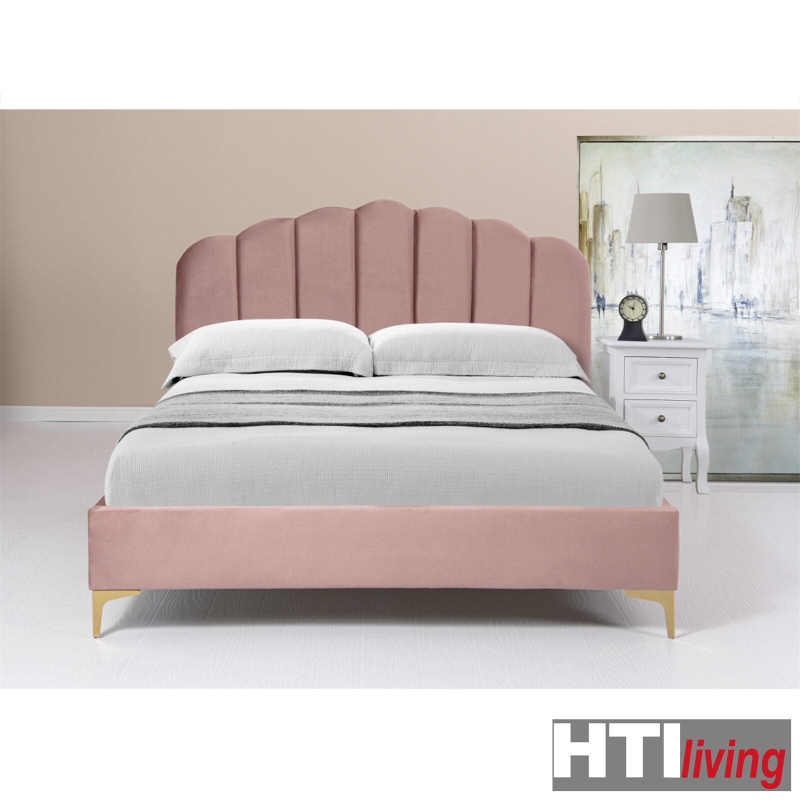 HTI-Living Bett 140 x 200 cm Yoris Pink