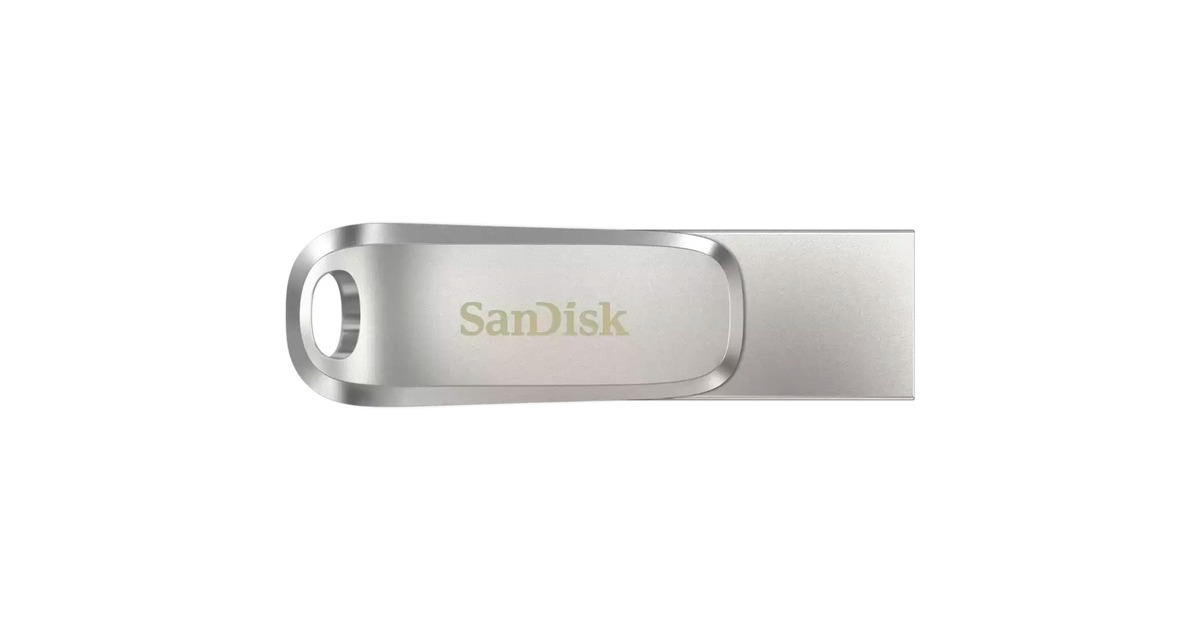 SanDiskUltra Dual Drive Luxe 1 TB usb-stick  (Zilver, USB-A 3.2 Gen 1, USB-C 3.2 Gen 1)