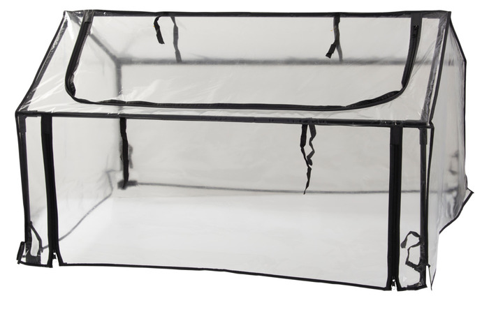 Minidrivhus 120 x 80 cm stål m/plastdug - Garden