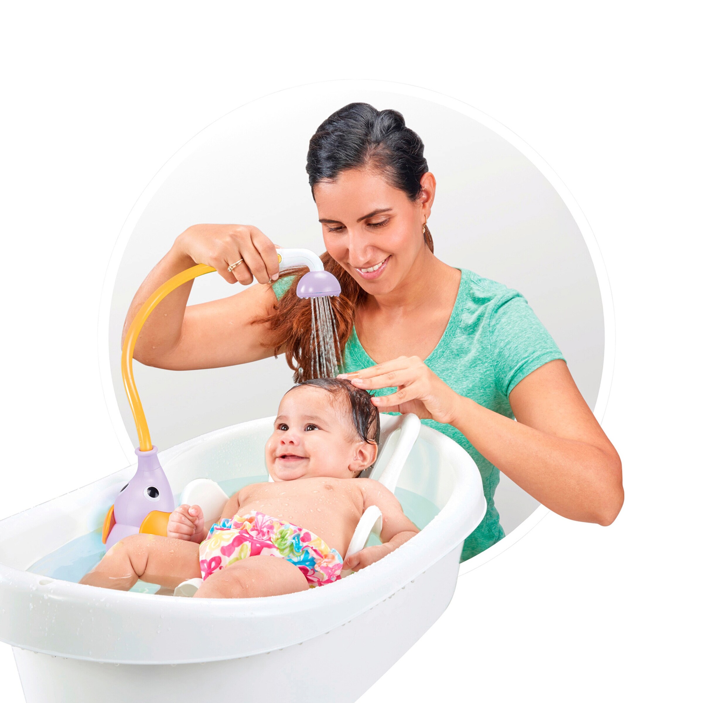 Yookidoo Babydusche Elefant lila/gelb