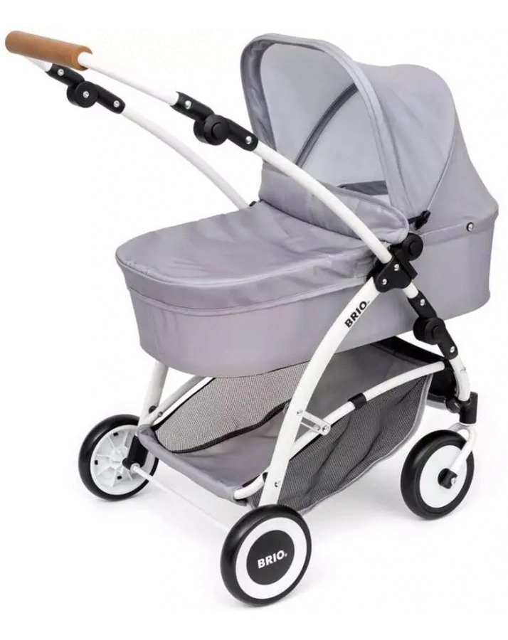 Puppenwagen SPIN mit Schwenkrädern in grau