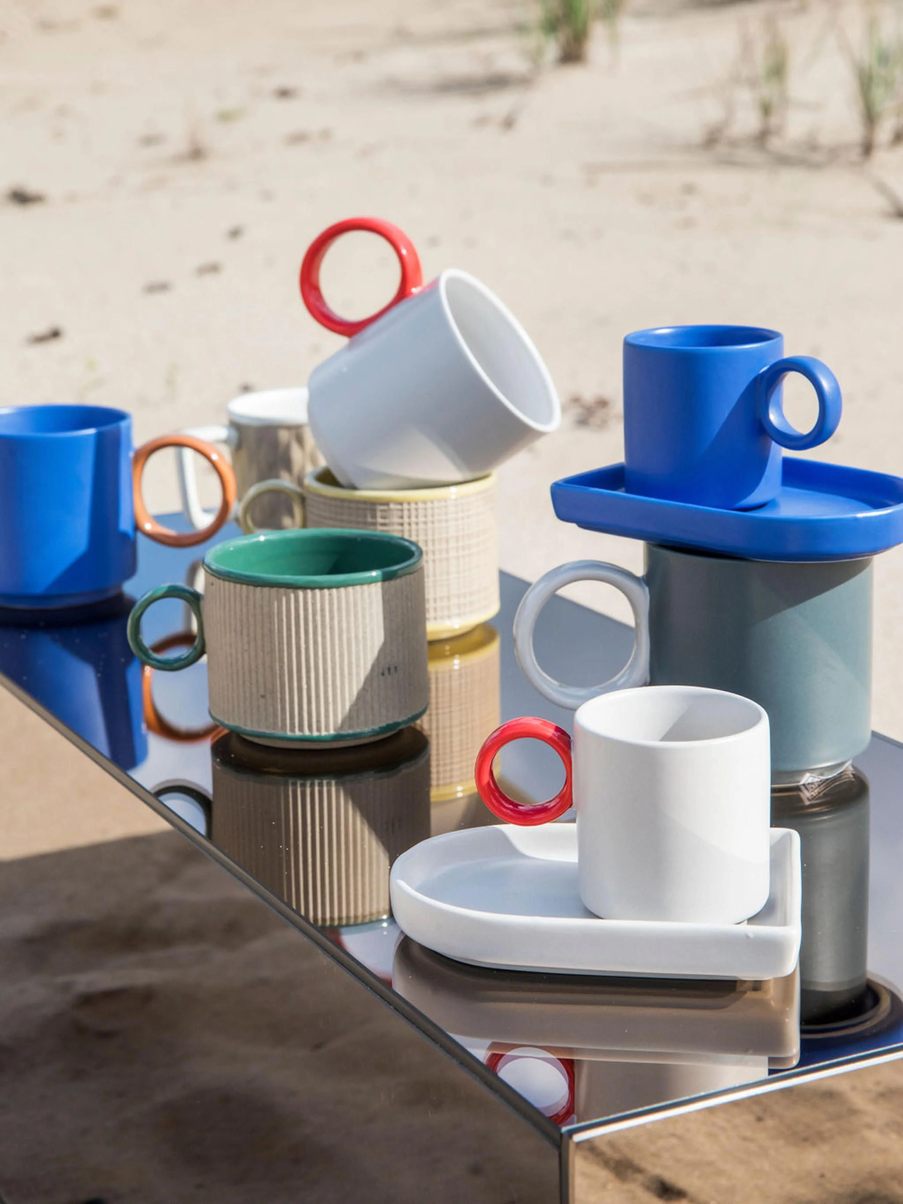 Porseleinen espressokopjes met schoteltjes Niki, 2 stuks