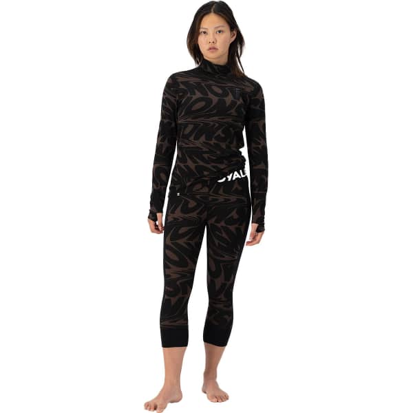 T-shirt thermique MONS ROYALE W CASCADE FLEX 200 MOCK NECK LS SIGNAL LOST CEDAR