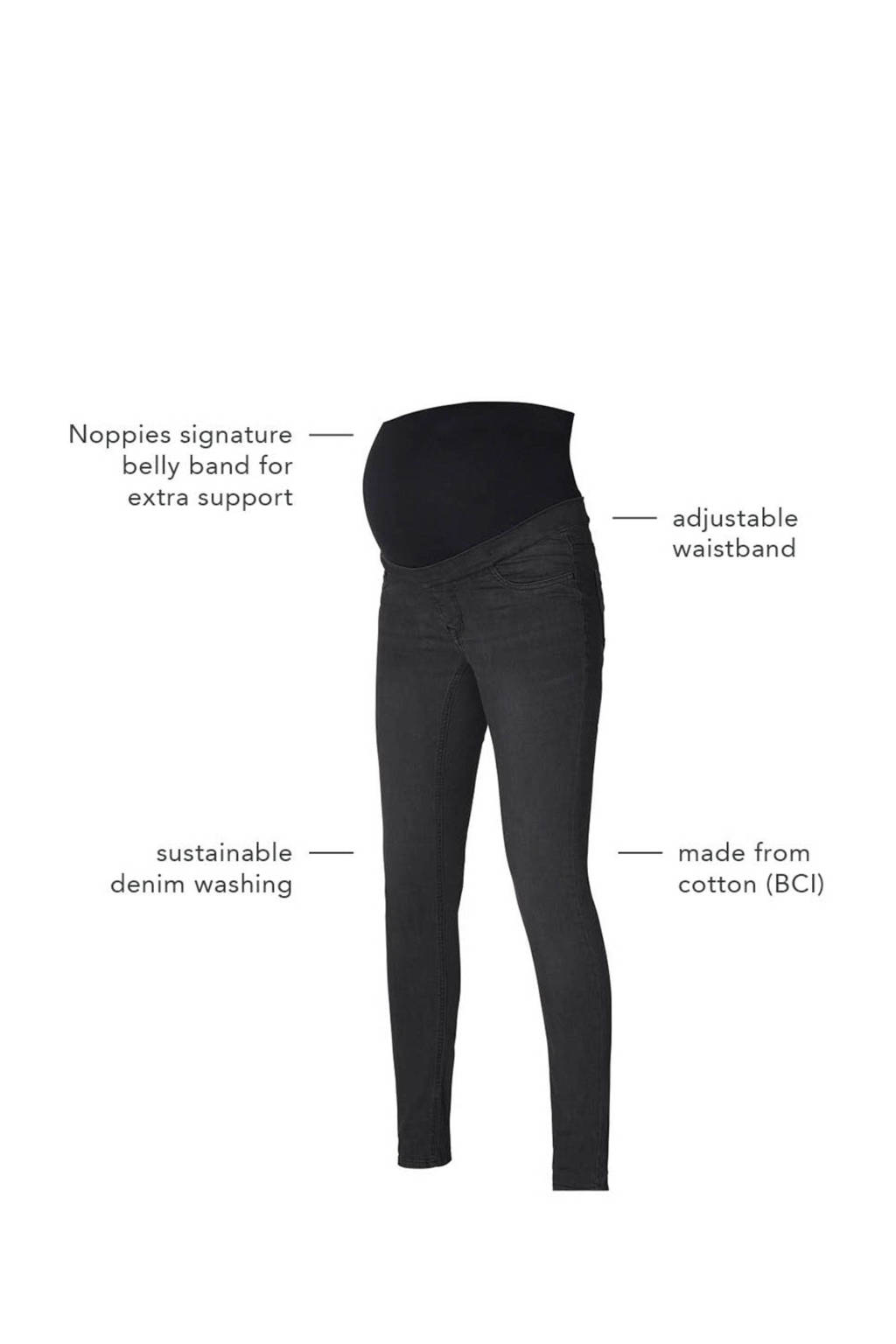 Noppies zwangerschaps jeggingElla black denim