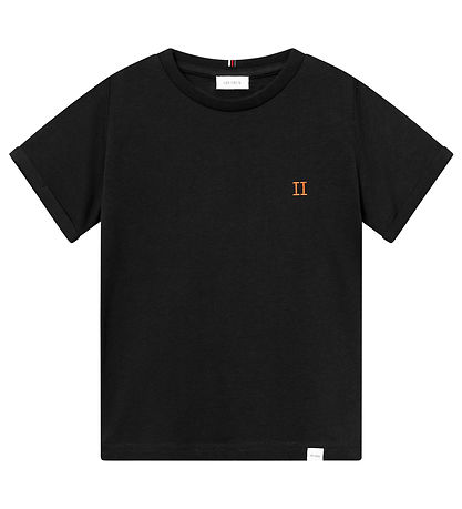Les Deux T-Shirt - Nørregaard - Noos - Schwarz/Orange