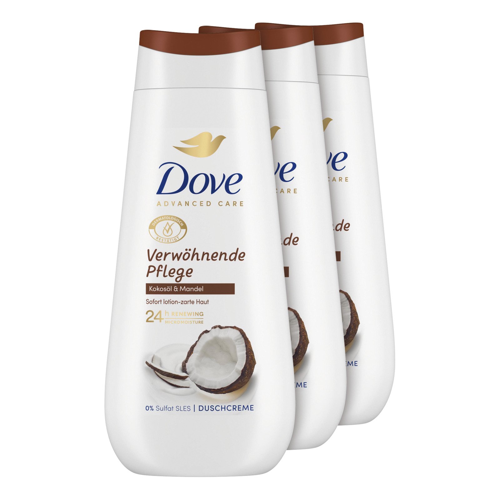 Dove Duschgel Advanced Care Kokos 3 x 225 ml
