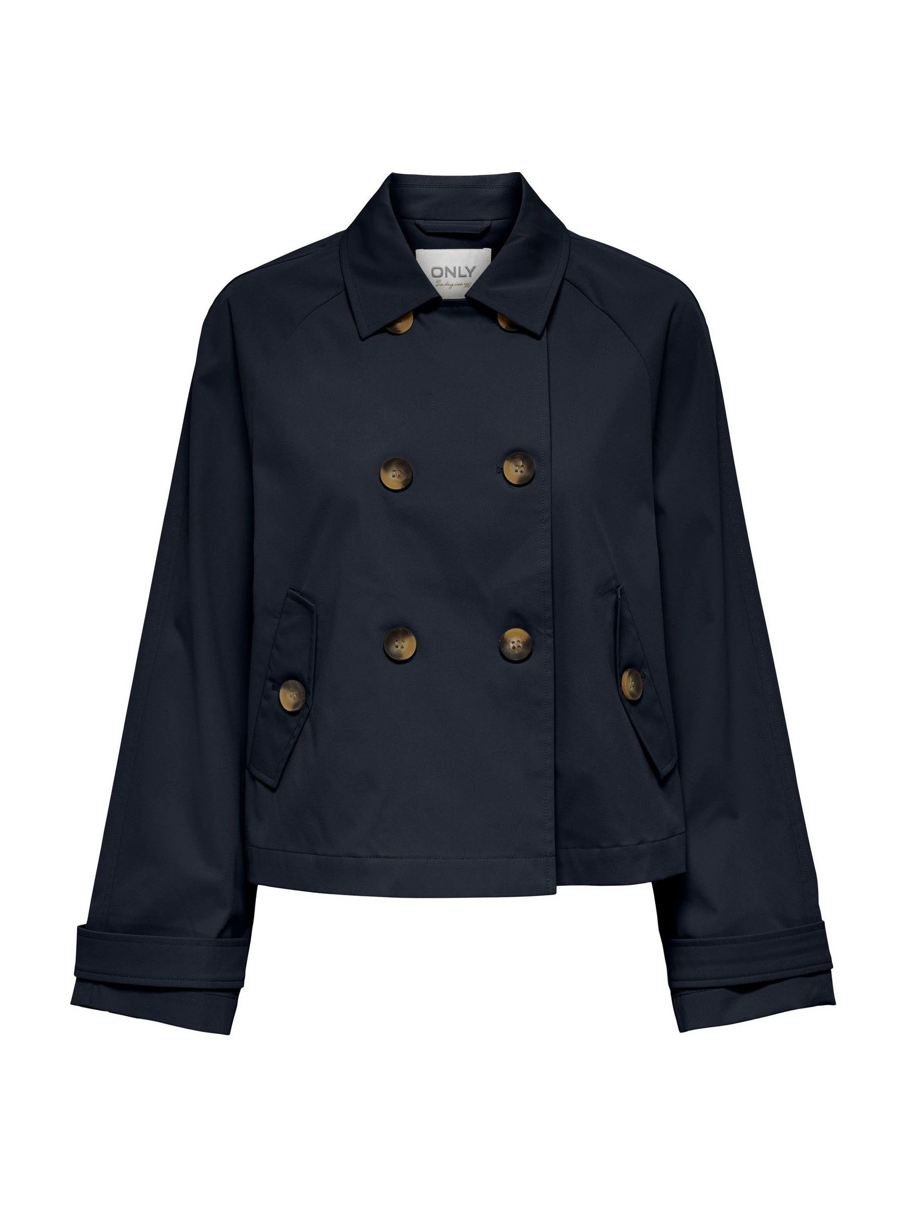 Blauw - Only - Korte trenchcoat
