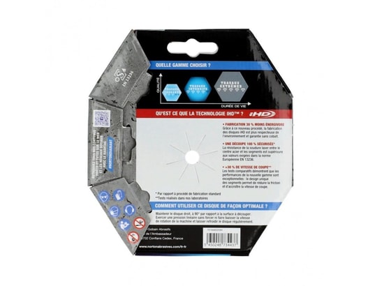 NORTON - Découpeur universel Disque diamant intensif segmenté pour matériaux de construct...