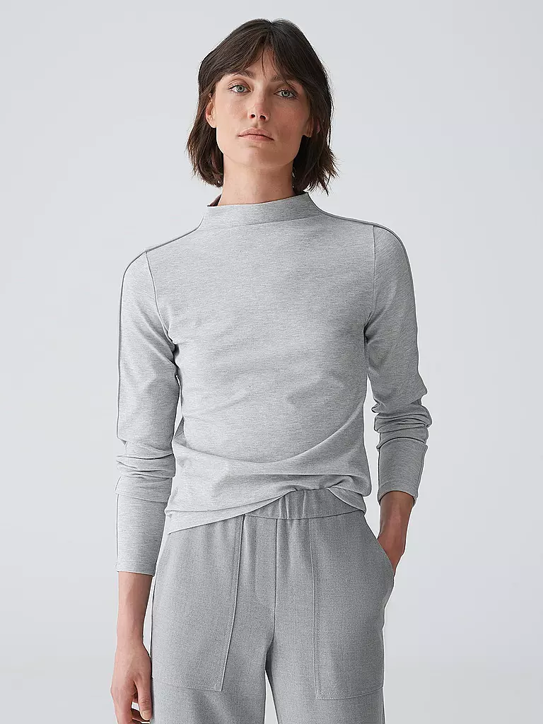 OPUS Rollkragenshirt SALIMAS  hellgrau
