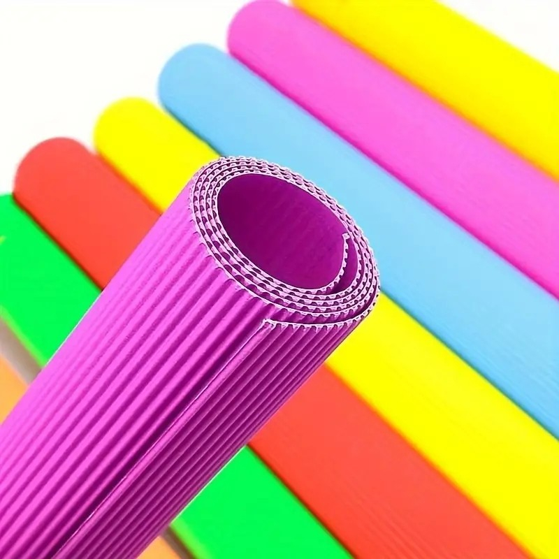 (10er Set) A4 Wellkarton Bögen DIY Gewellte Bastel Pappe - Assortiert
