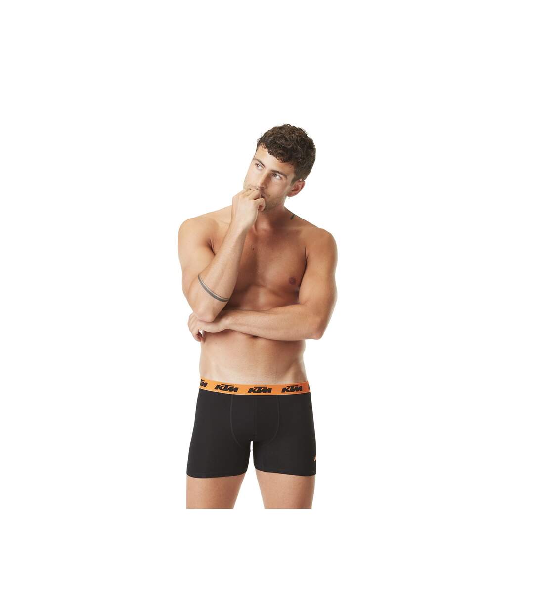 KTM by Freegun Boxer Homme 100% Coton, Calecon Homme, Ultra-doux, Naturel (Lot de 5)