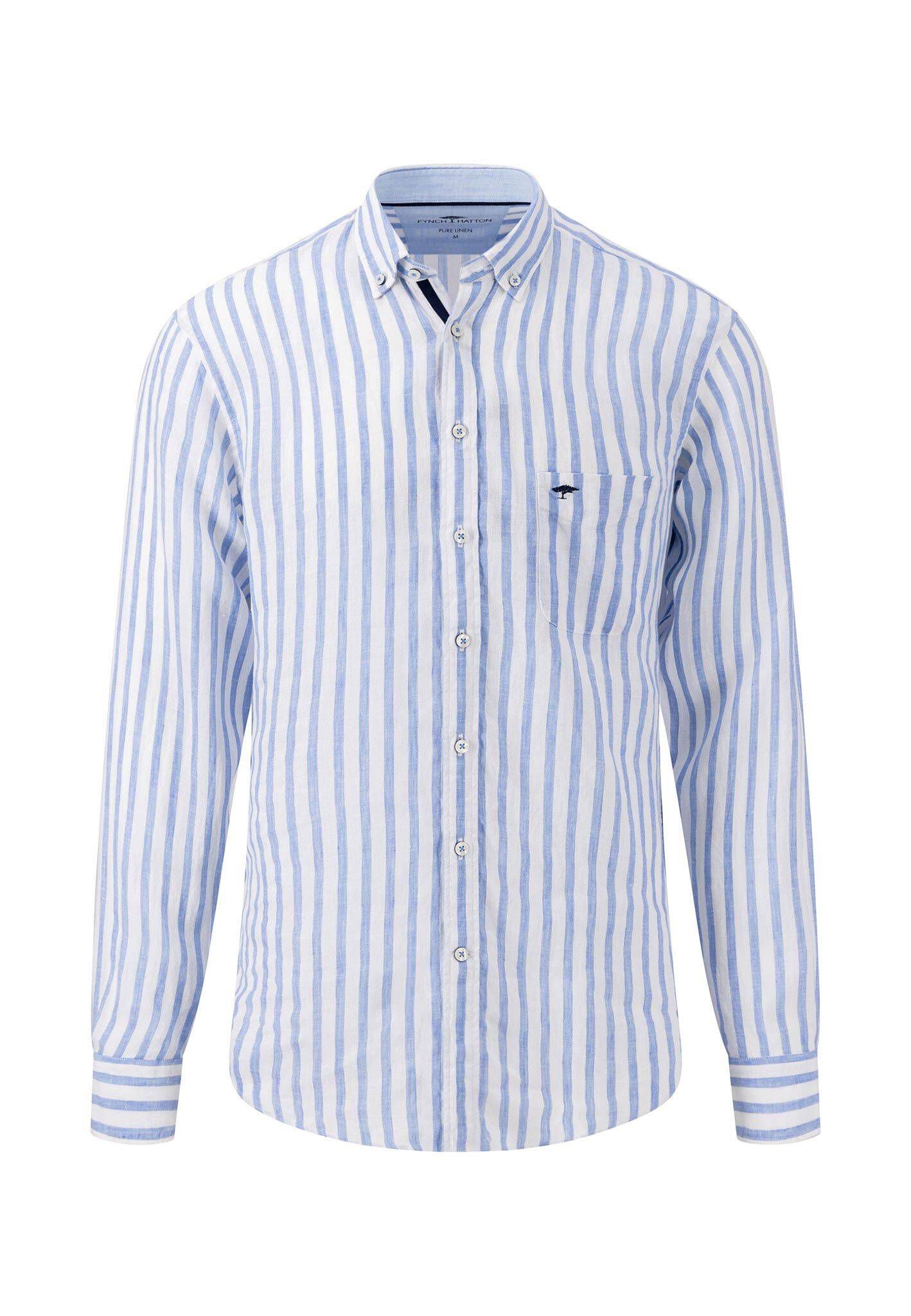 Fynch-Hatton| Herren Leinenhemd Casual Fit Langarm