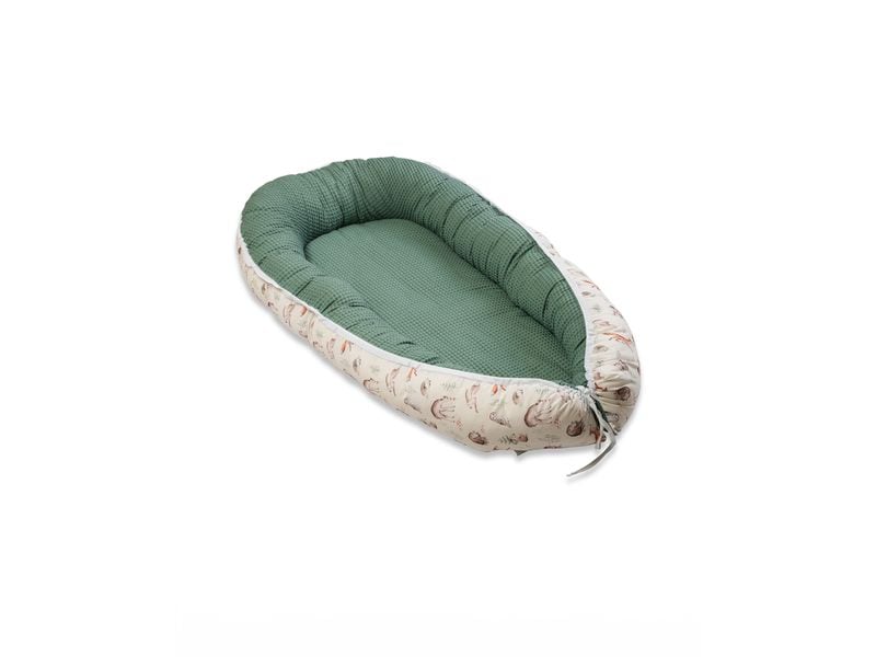 Ullenboom Babynest Cocoon Waldfreunde 55 x 95 cm Gemütliches Babynest für Neugeborene, 100% Oekotex, Made in EU