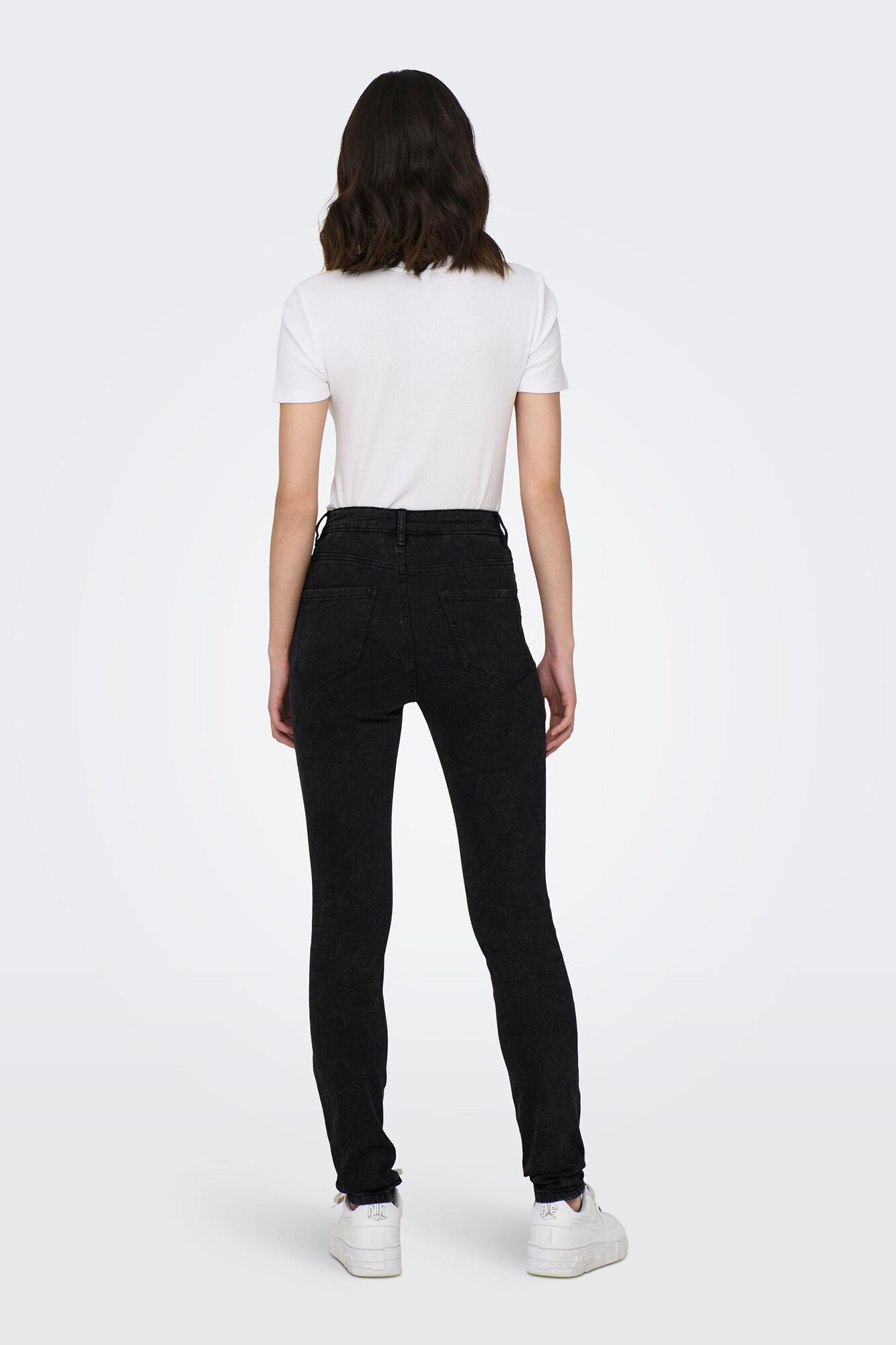 Calça jeans skinny de cintura alta