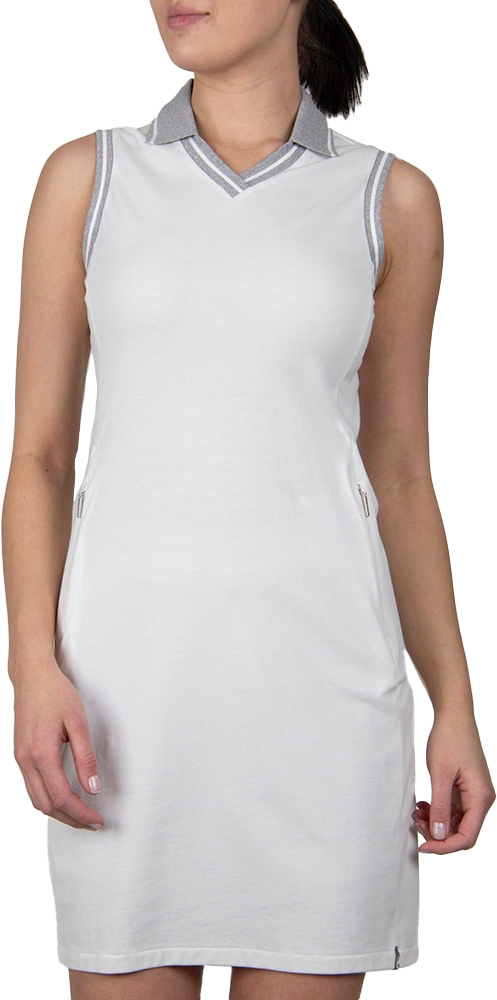 Bailey V-Neck Dress Dame White