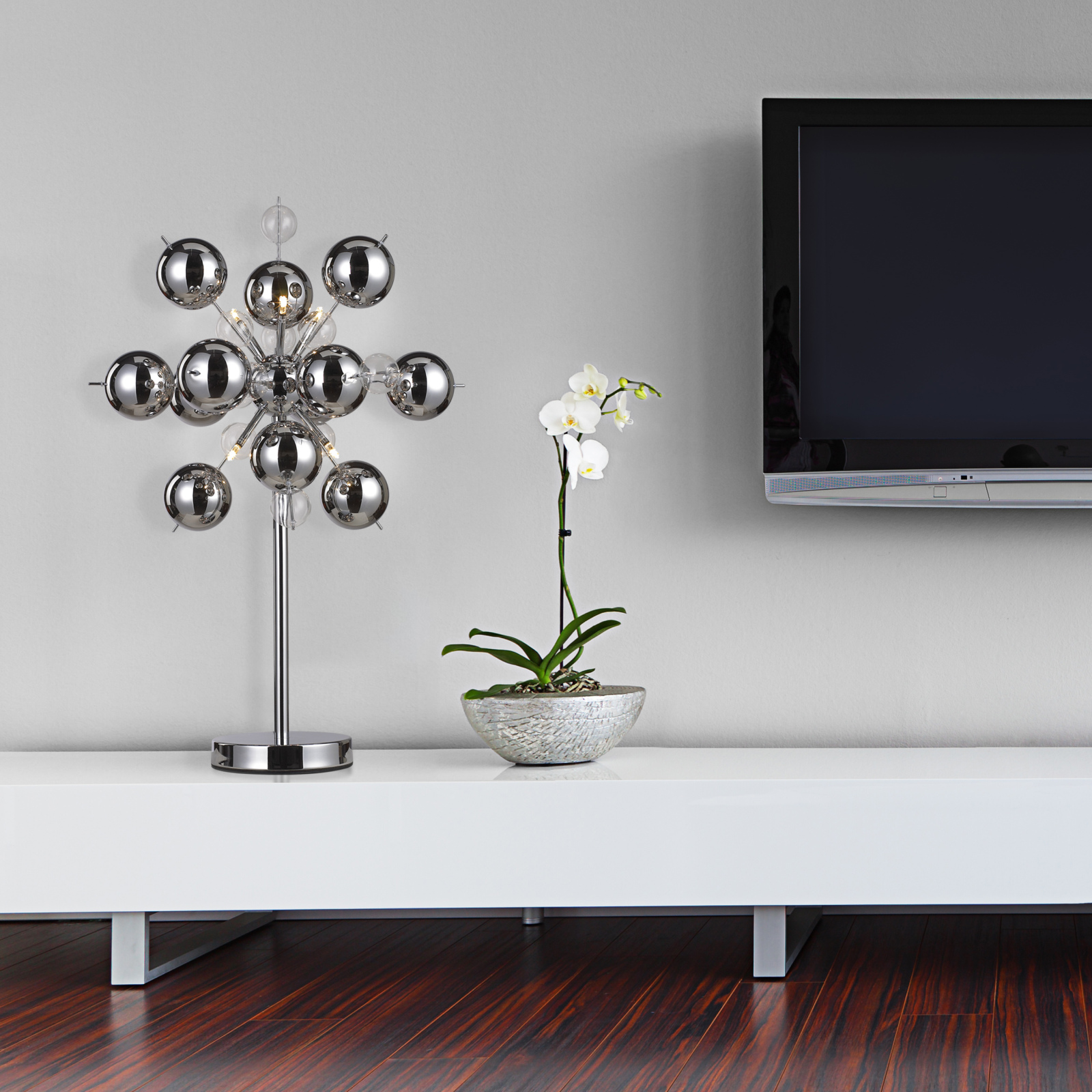 Tischleuchte EXPLOSION - chrome - 73 cm