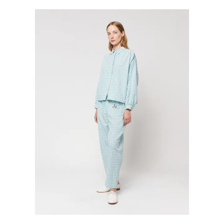 Bobo Choses Chemise Vichy Seersucker - Collection Femme  | Bleu turquoise