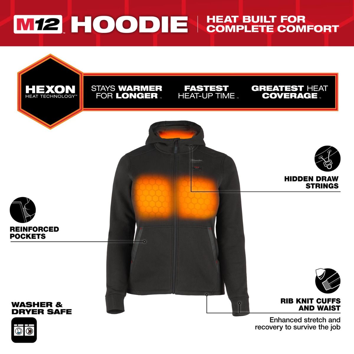 Milwaukee M12™ HHLBL5-0 (M) HEXON Verwarmd vest dames zwart - 4932499195