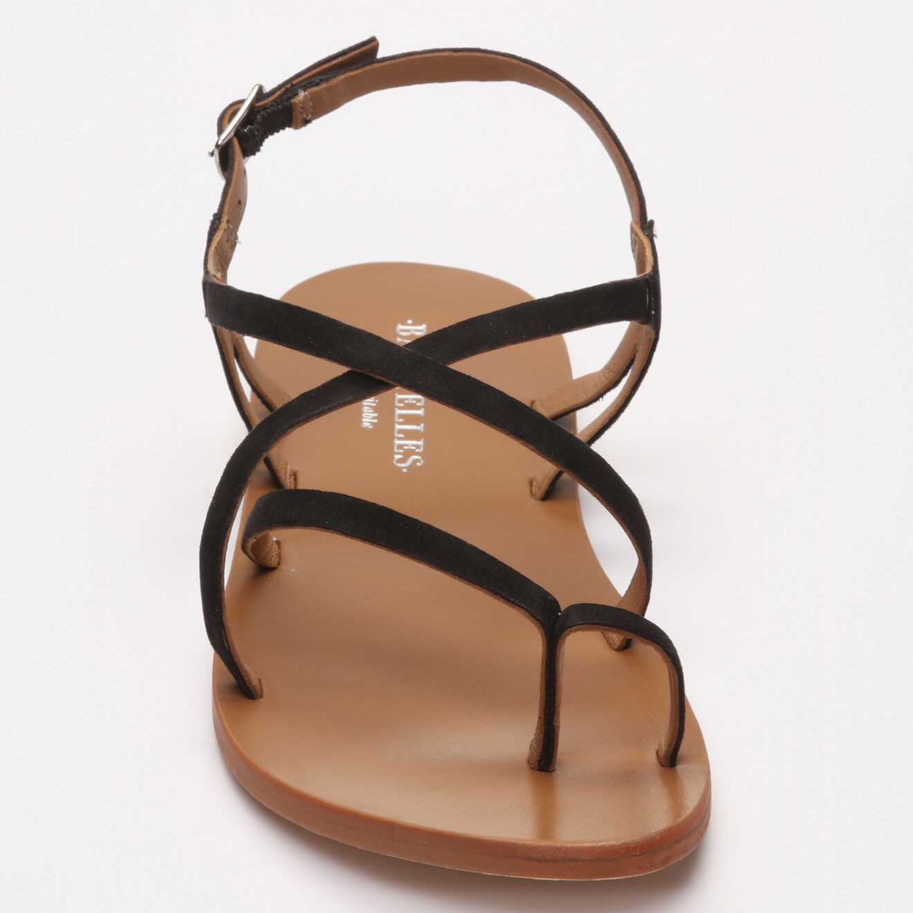 Les Bagatelles Sandales en Cuir Clara noir/marron
