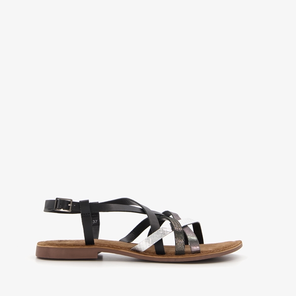 TwoDay dames sandalen zwart/zilver