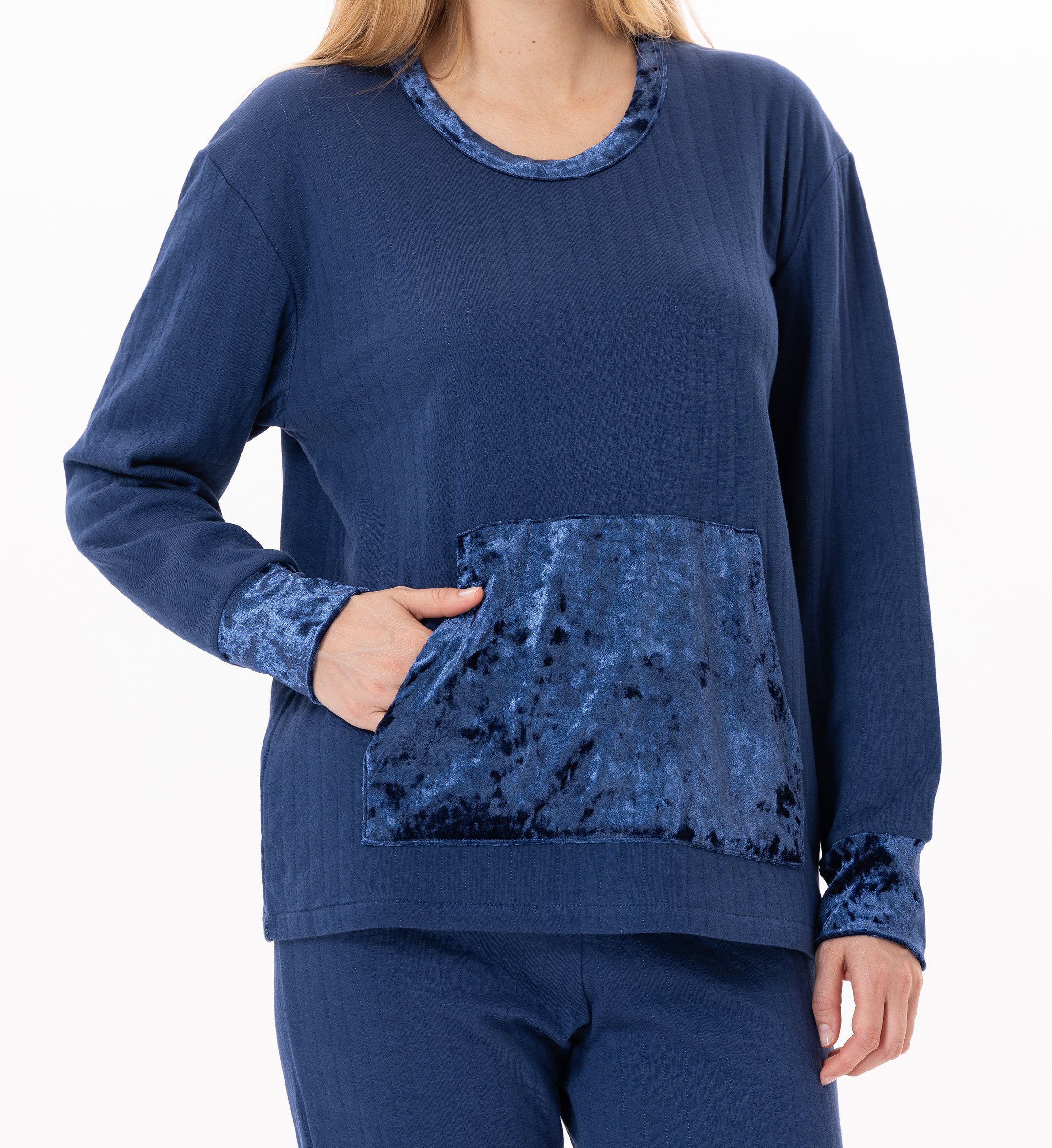 PILLOW 802 - Pyjama en jersey matelassé | Bleu