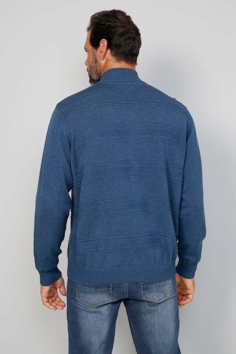 Boston Park Strickjacke, Stehkragen, Strukturringel, bis 72/74