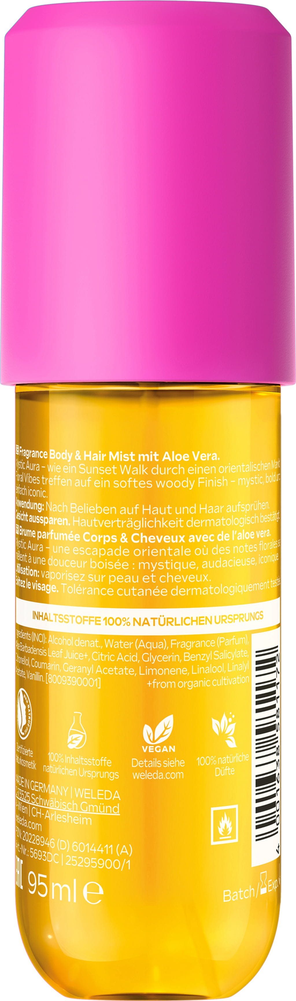 Weleda  Fragrance Body & Hair Mist Vanilla Cloud, 95 ml
