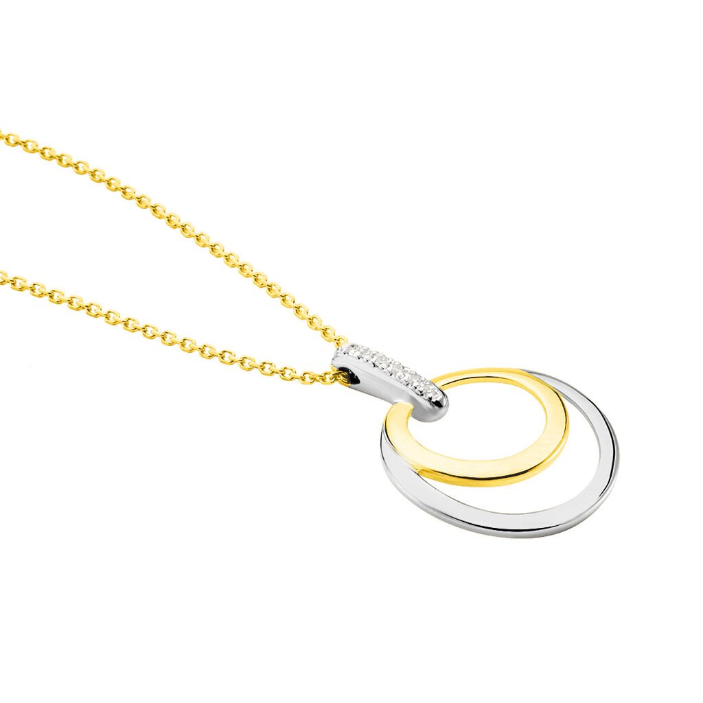 Collier Or Bicolore Blanc Et Jaune Eloisia Diamants