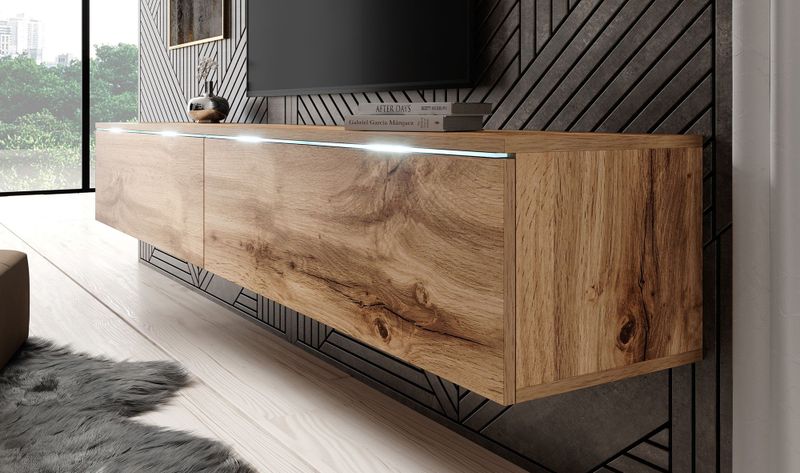 Meubella - TV-Meubel Dixon - Eiken - 180 cm