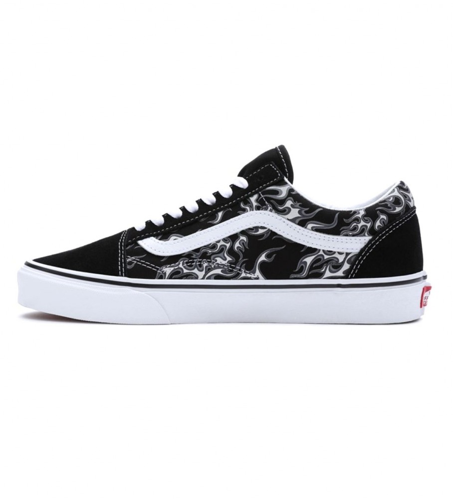 Tênis Vans Old Skool de couro, preto