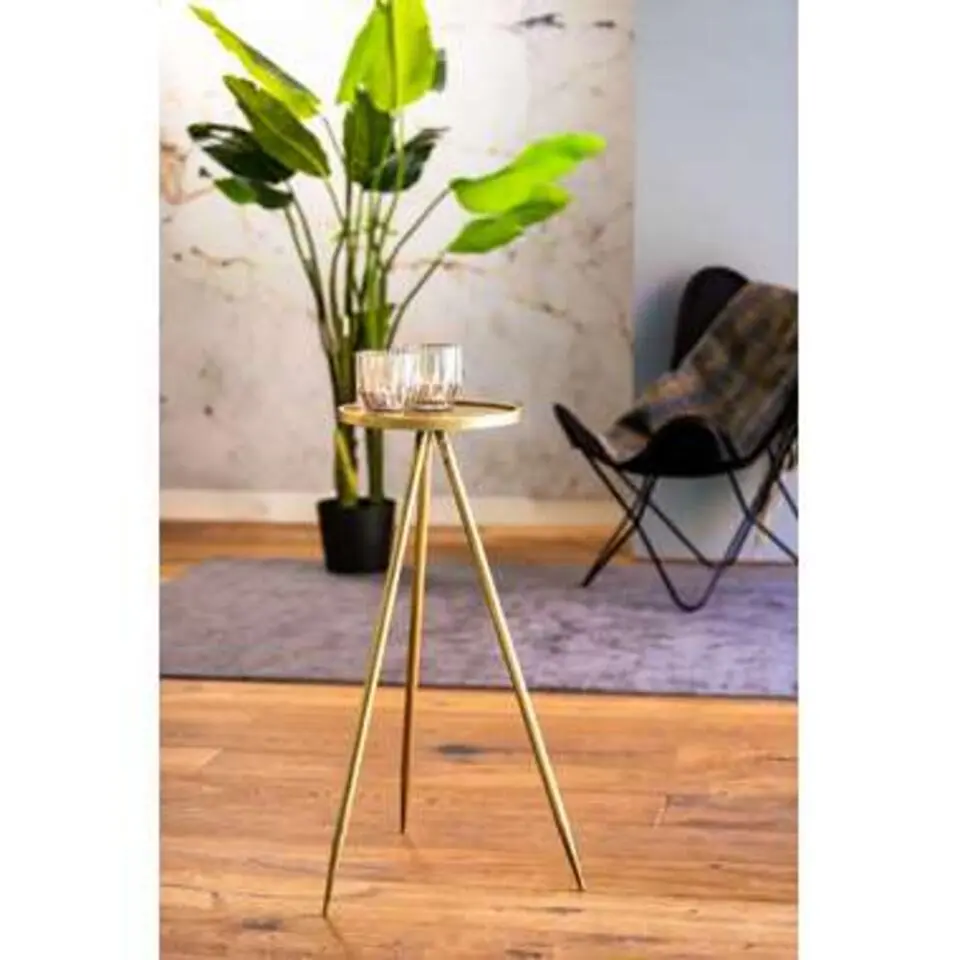 Bijzettafel Envira - Antiek Goud - Ø30x80,5 cm