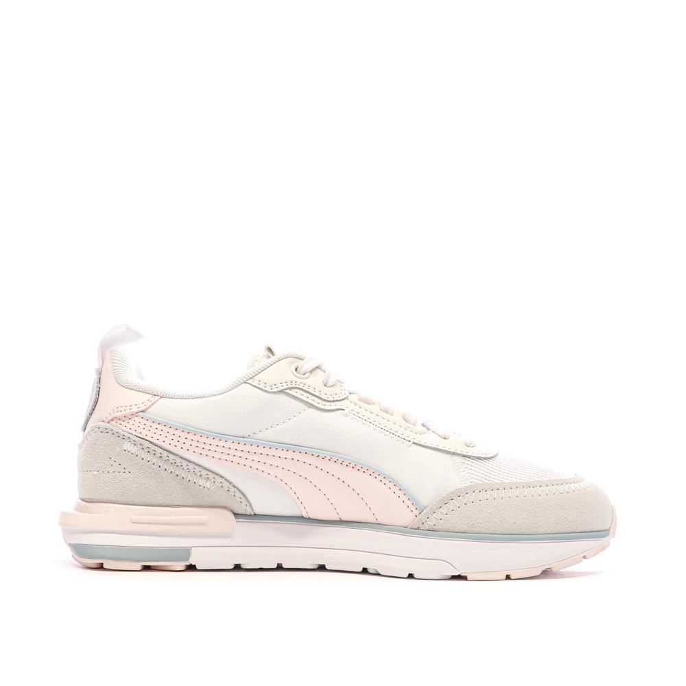Puma Baskets Blanc/Rose Femme Puma R22