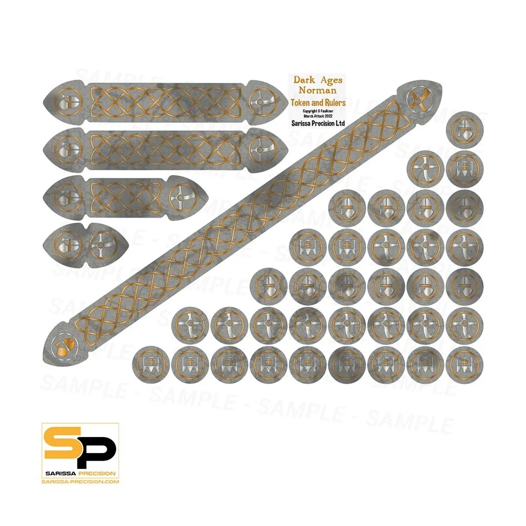 Saga - Dark Ages Norman Token & Ruler Set