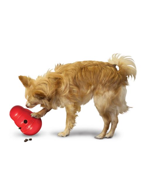 Kong Snack Dispenser Wobbler M Rood - Hondenspeelgoed