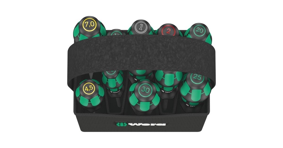 WeraKraftform 2go 300 schroevendraaier  (Zwart/groen)
