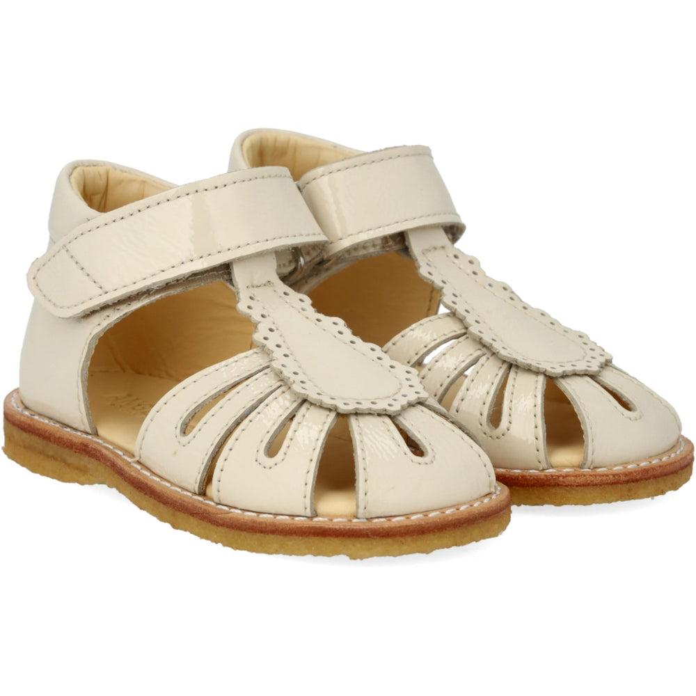 Køb Angulus Buttermilk Begynder Sandal Med Velcrolukning