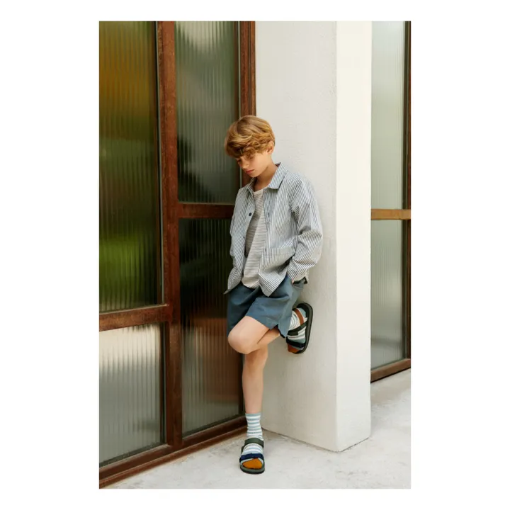 Liewood Veste Bruno Rayée | Bleu gris