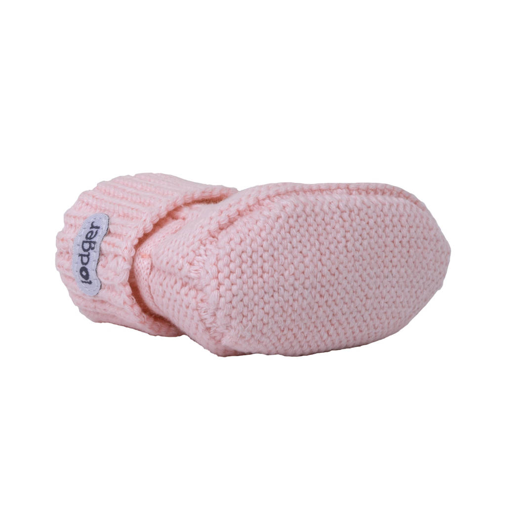 gebreide baby slofjes roze